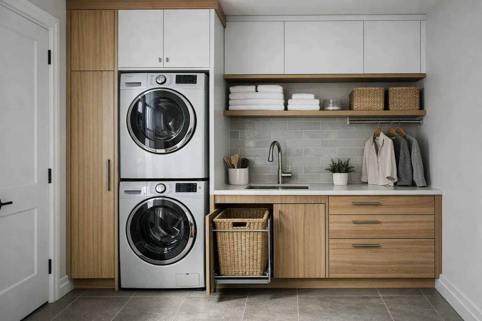 Material detail for a custom laundry room