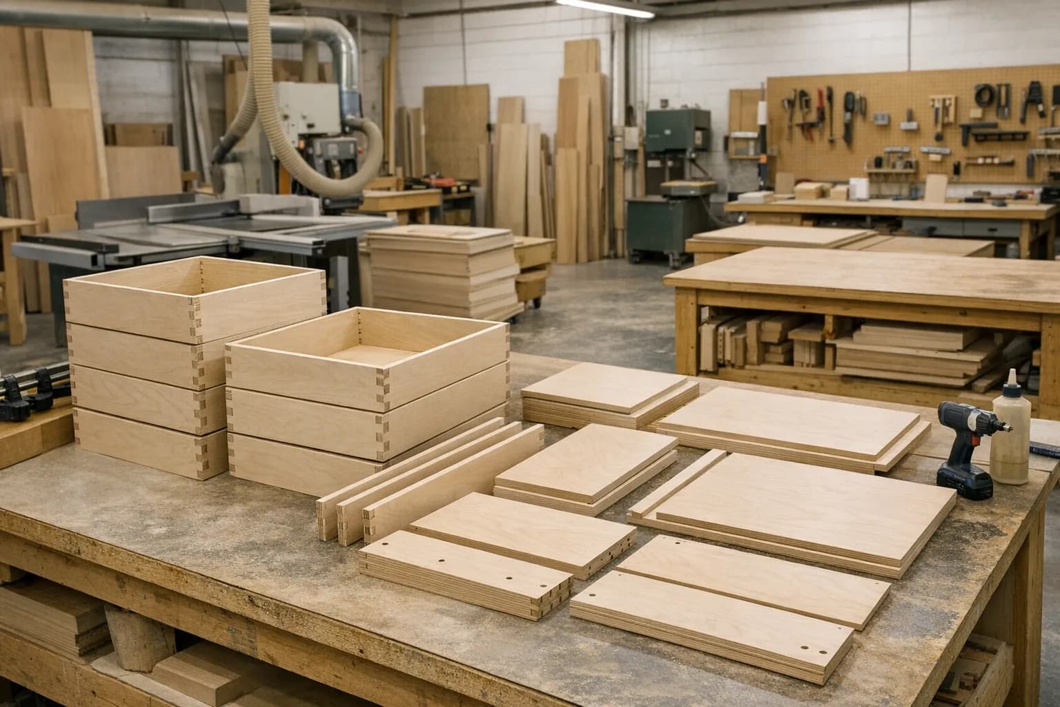 Plans techniques et échantillons de matériaux pour fabrication sur mesure