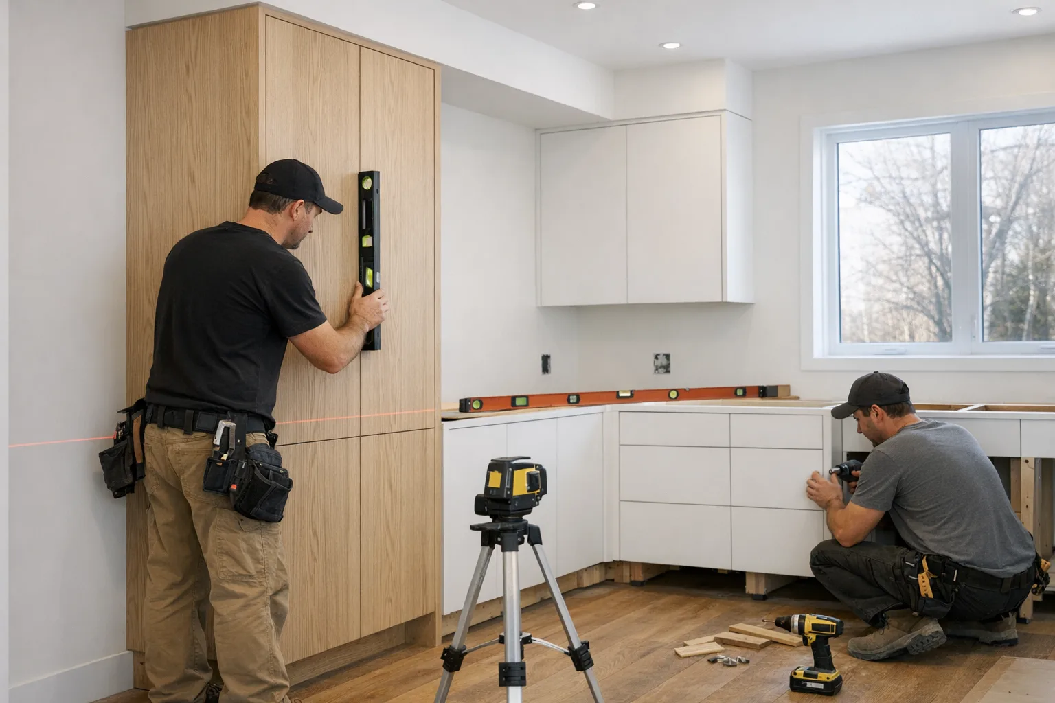 Plan technique et échantillons de panneaux pour installation sur mesure