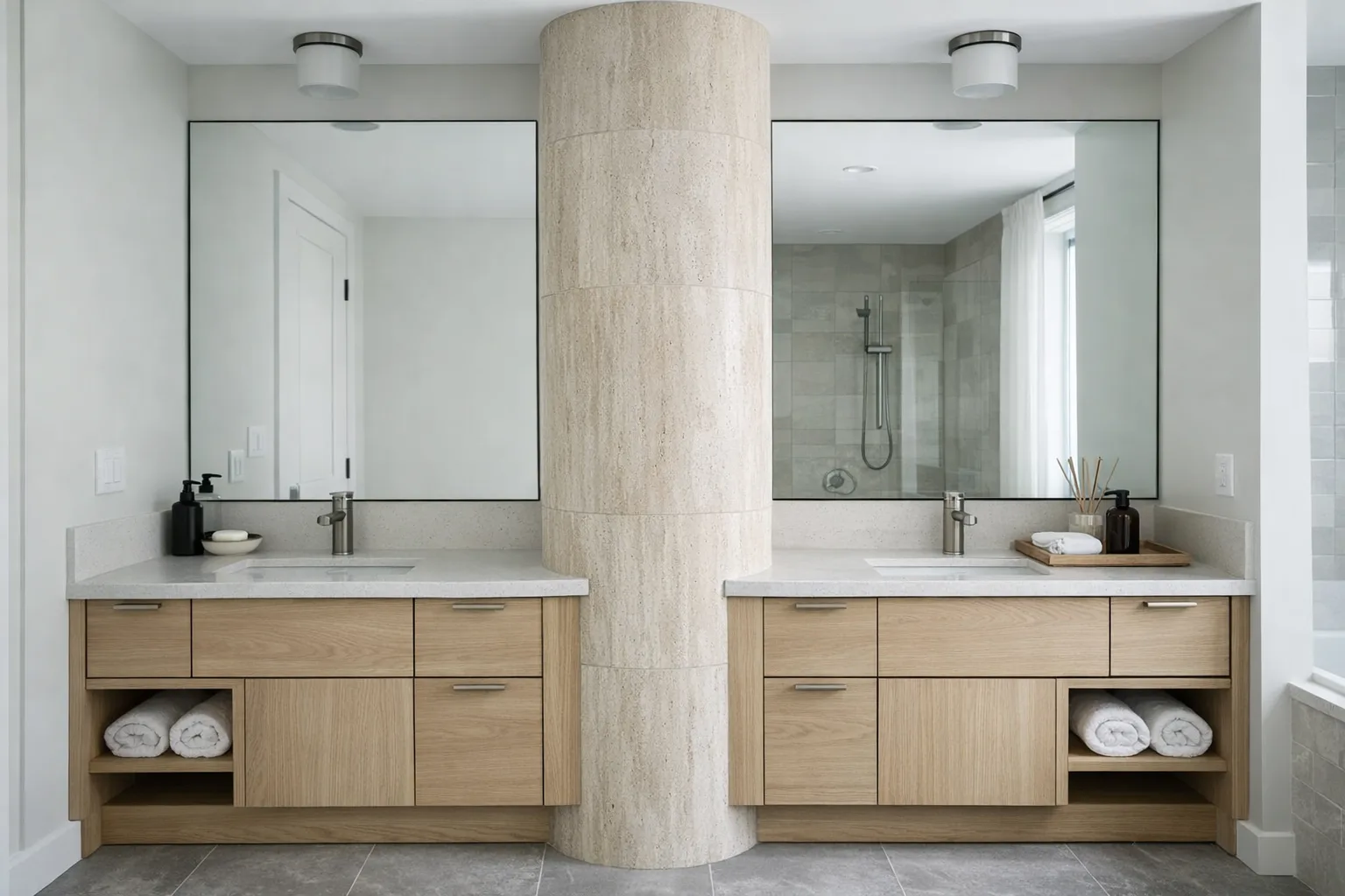 Salle de bain sur mesure avec finition propre