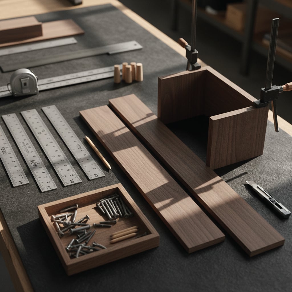 Plans et documents de chantier sur une table de travail