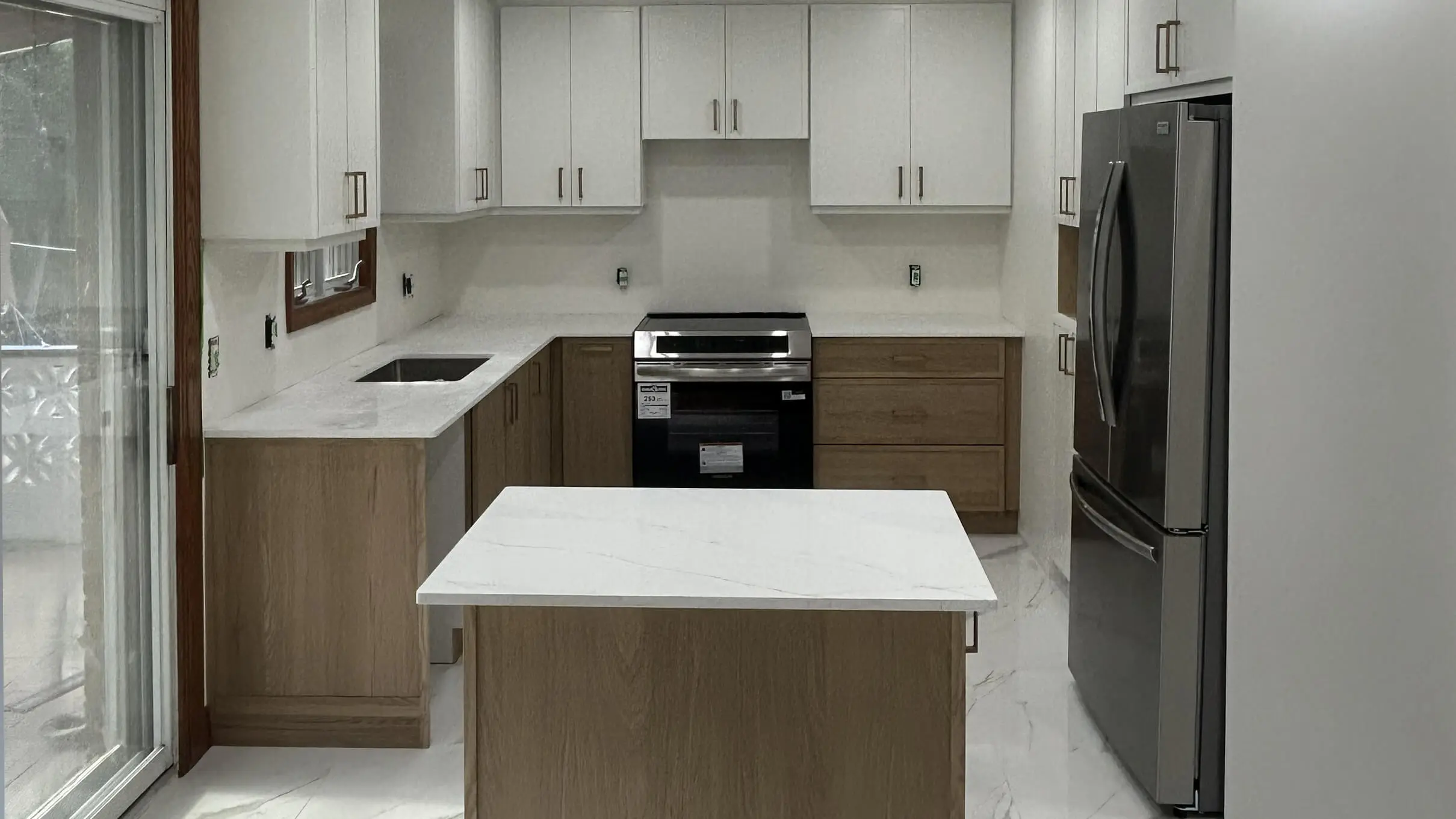 Projet d'armoires de cuisine sur mesure à Pierrefonds